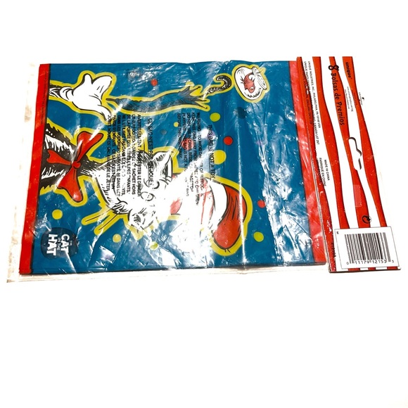 Vintage Dr. Seuss Cat in the Hat Movie Loot Bags Birthday Party Green Red 2000s - Picture 8 of 8